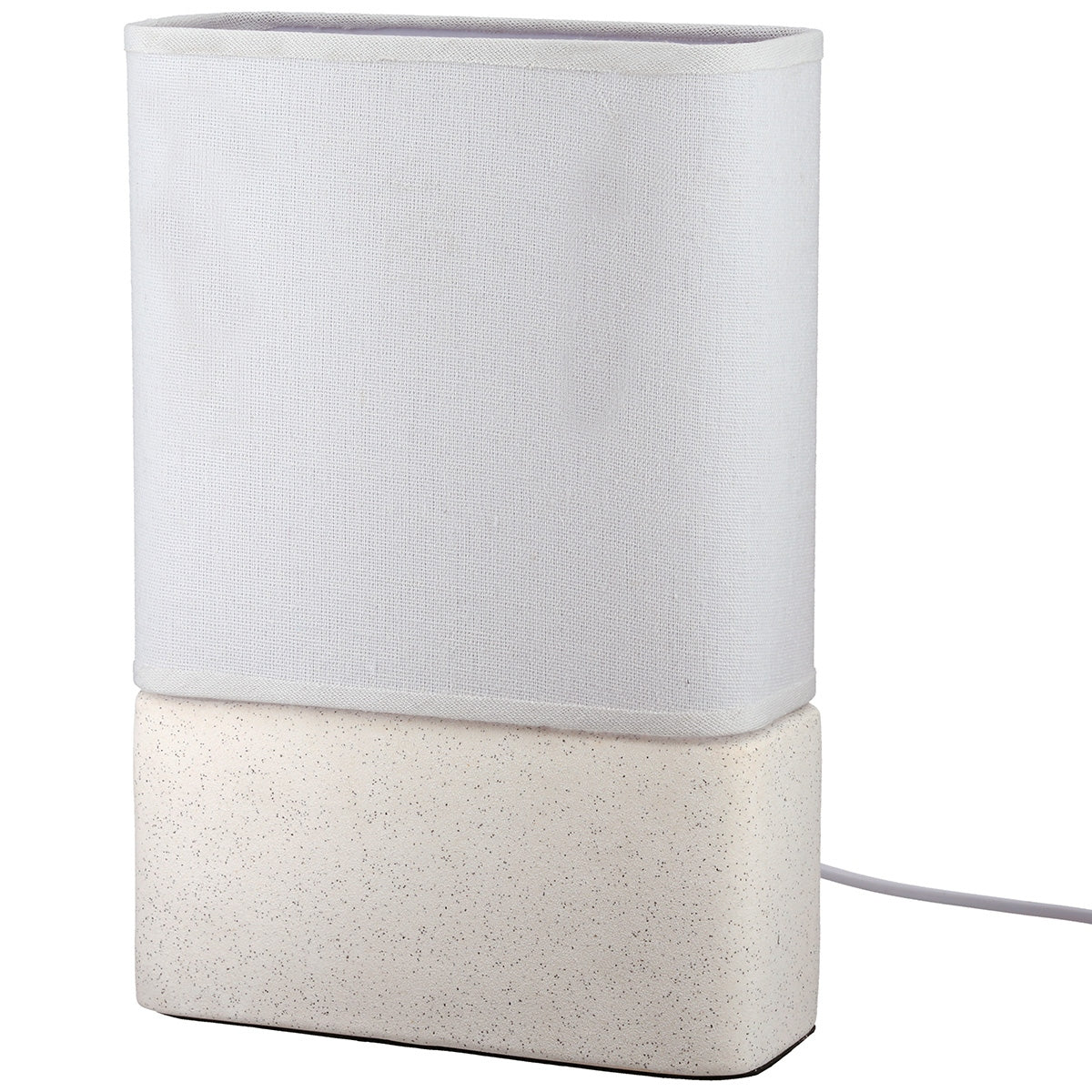 Επιτραπέζιο Φωτιστικό Ορθογώνιο Κεραμικό Μπεζ Λευκό 20x8x30