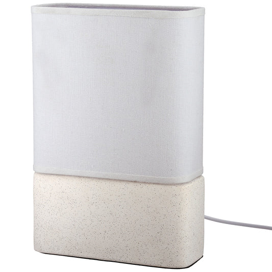 Επιτραπέζιο Φωτιστικό Ορθογώνιο Κεραμικό Μπεζ Λευκό 20x8x30