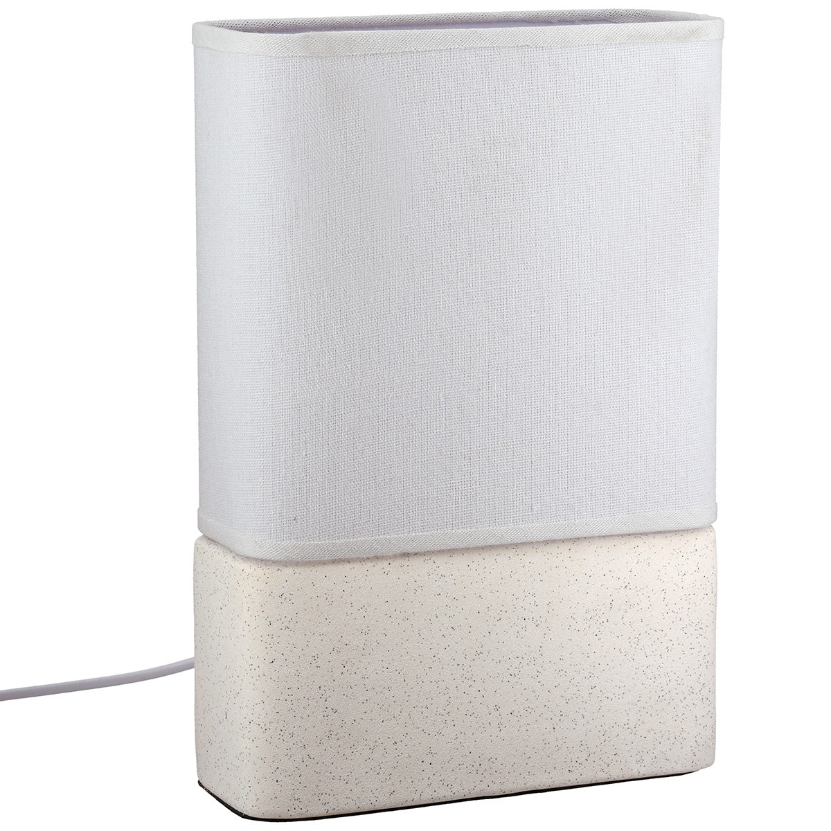 Επιτραπέζιο Φωτιστικό Ορθογώνιο Κεραμικό Μπεζ Λευκό 20x8x30