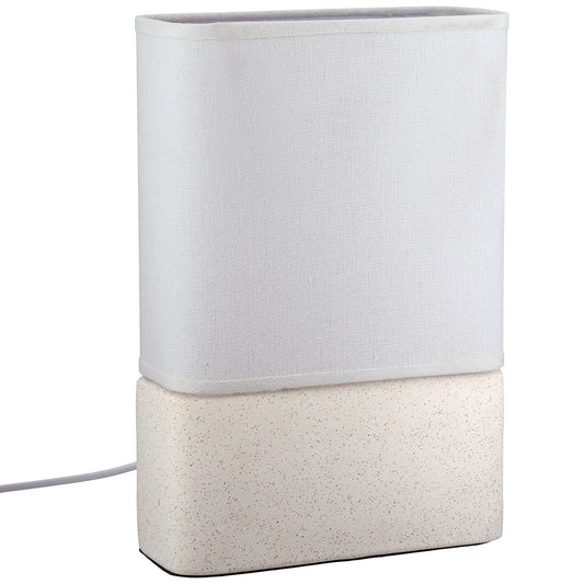 Επιτραπέζιο Φωτιστικό Ορθογώνιο Κεραμικό Μπεζ Λευκό 20x8x30