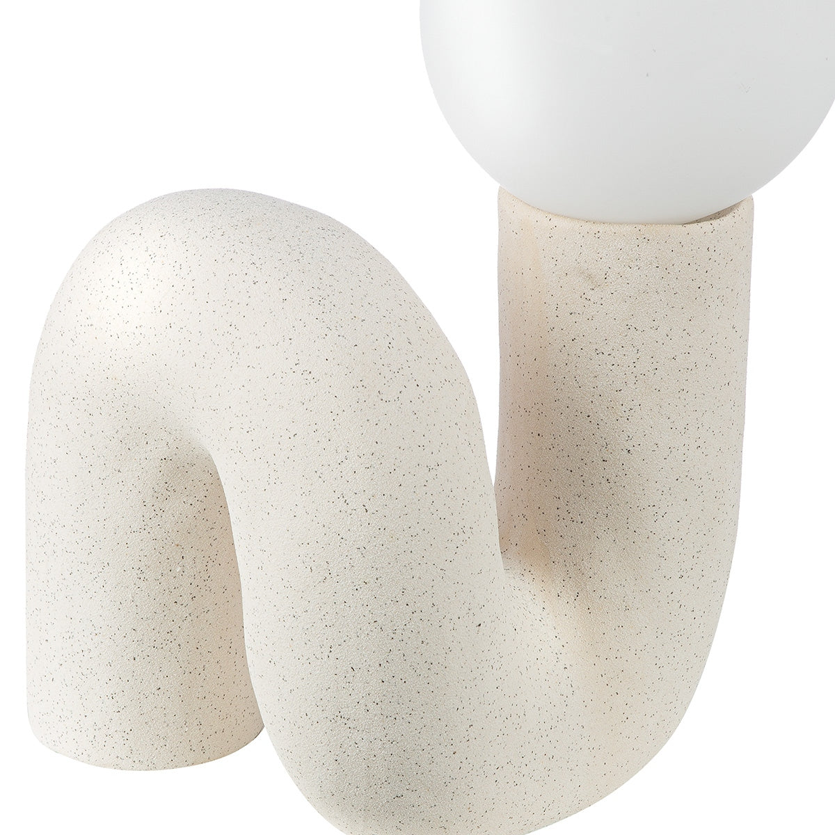 Επιτραπέζιο Φωτιστικό Organic Ceramic Beige White 18x17x30