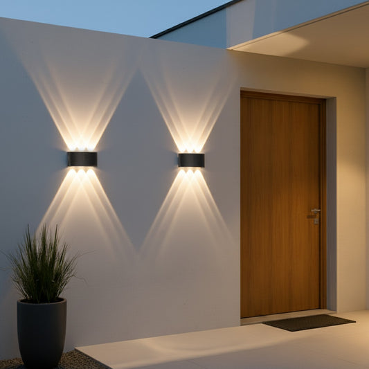 SIXOAD KLV-101-0009 Φωτιστικό Τοίχου / Απλίκα LED 18W 1980lm 30° AC 220-240V Αδιάβροχο IP65 Φυσικό Λευκό 4500K - CREE XPE Chip & TÜV SÜD Driver - Μαύρο Ματ - Μ17 x Π4 x Υ8