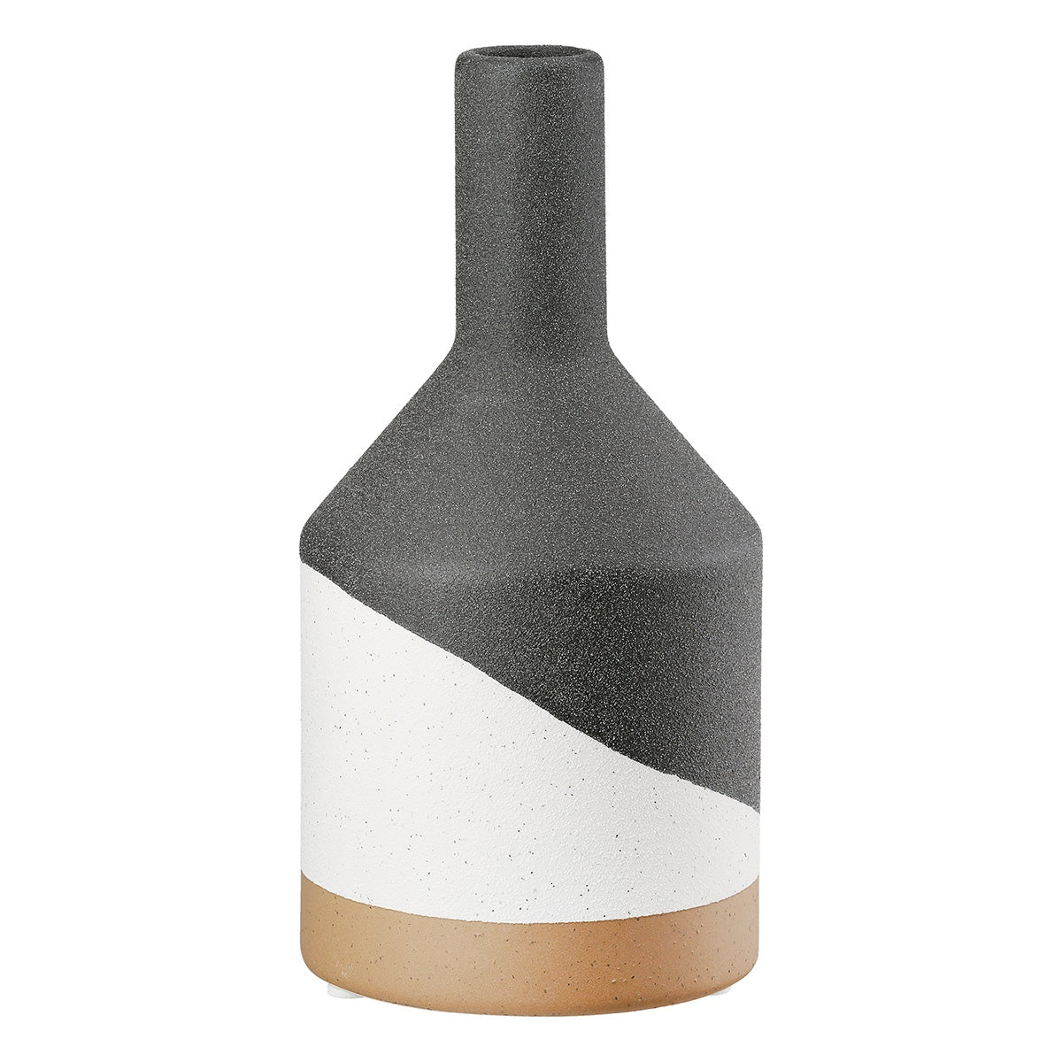 Βάζο Λαιμού Κεραμικό Μαύρο 10x10x21