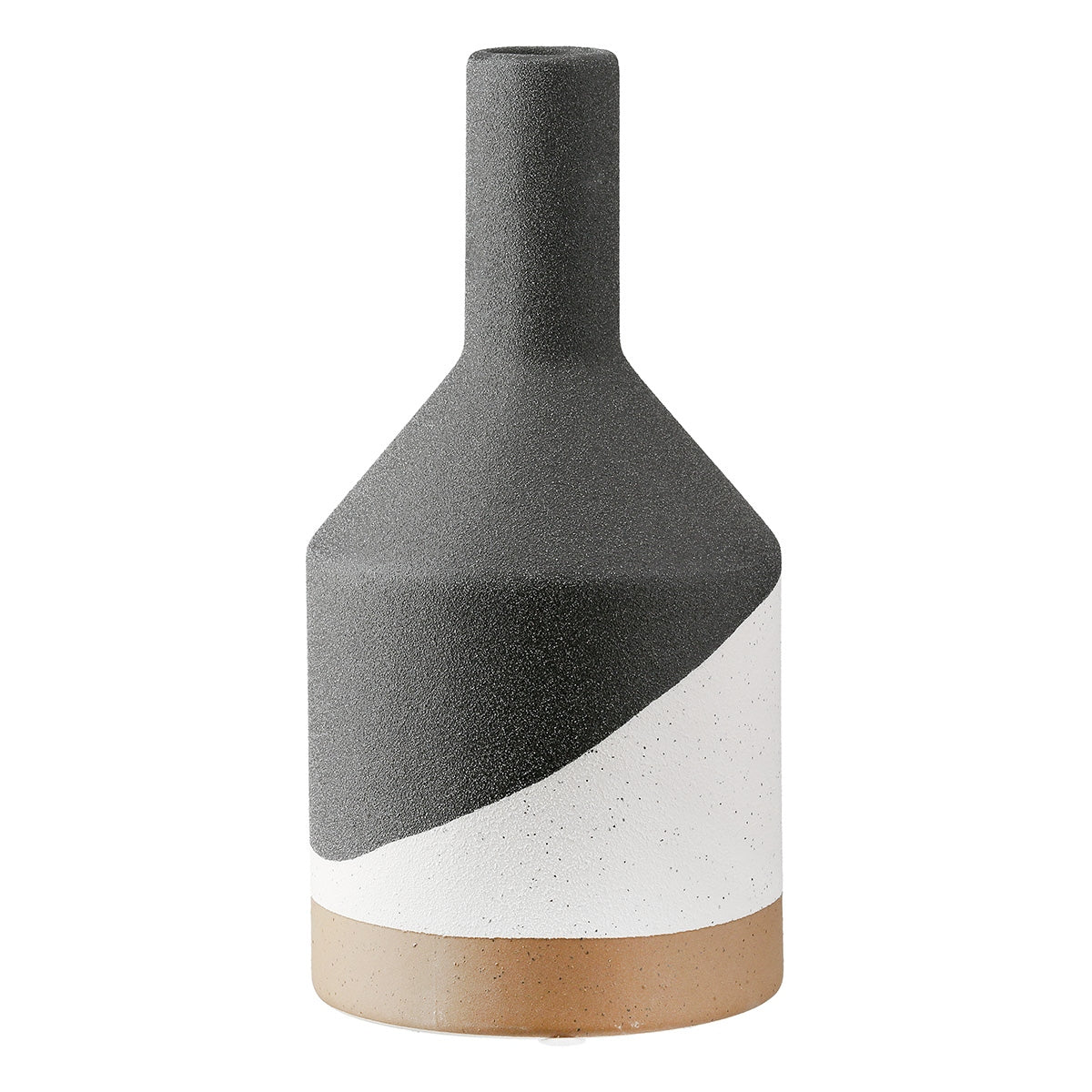 Βάζο Λαιμού Κεραμικό Μαύρο 10x10x21