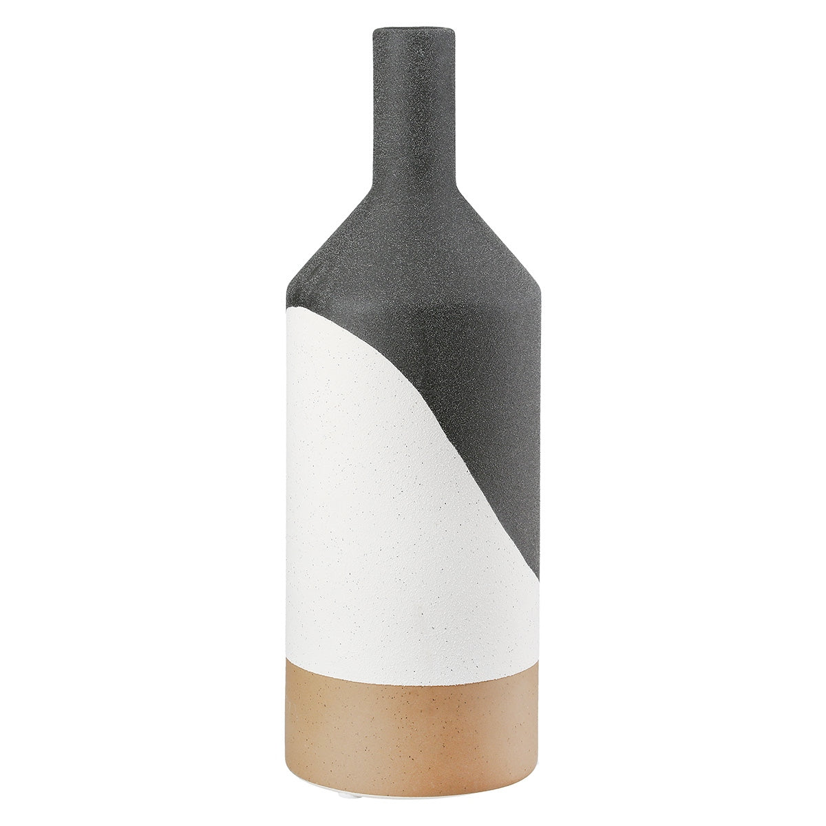 Βάζο Λαιμού Κεραμικό Μαύρο 10x10x31