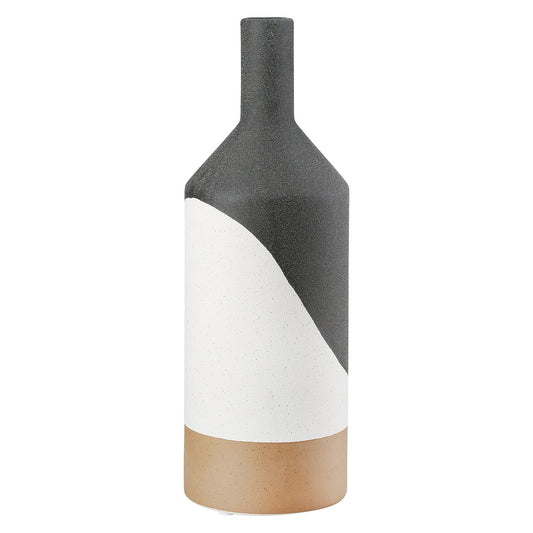 Βάζο Λαιμού Κεραμικό Μαύρο 10x10x31