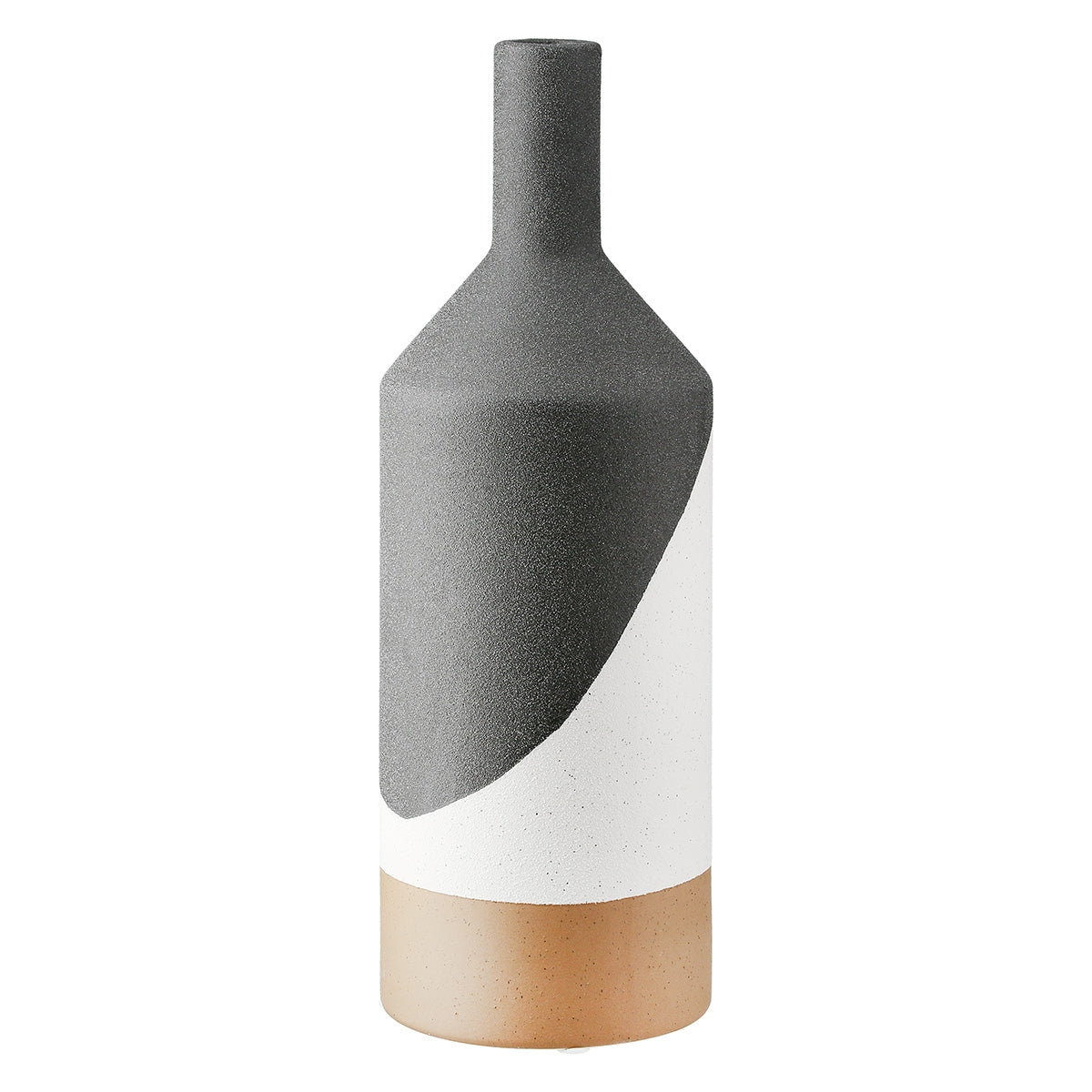 Βάζο Λαιμού Κεραμικό Μαύρο 10x10x31