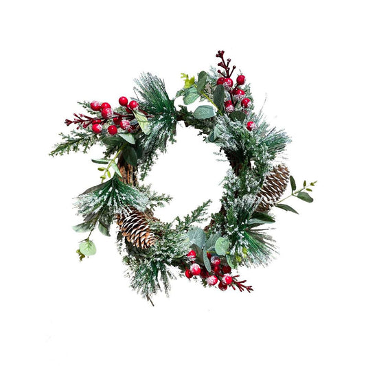 Στεφάνι με Κουνουνάρια & Berries 35εκ