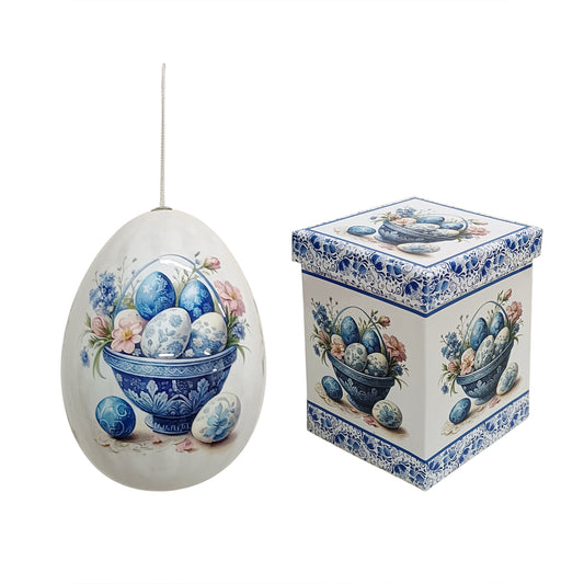 Αυγό Κουνελάκια με Κουτί Chinoiserie 15εκ