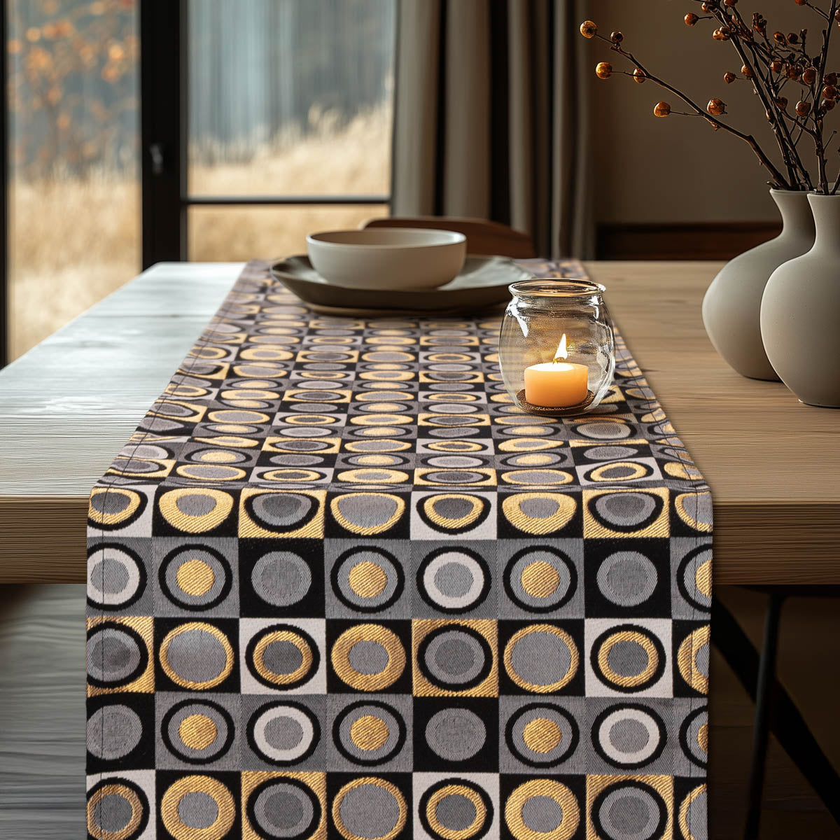 Ράννερ Στόφα Round Circle Luxury 32x150εκ