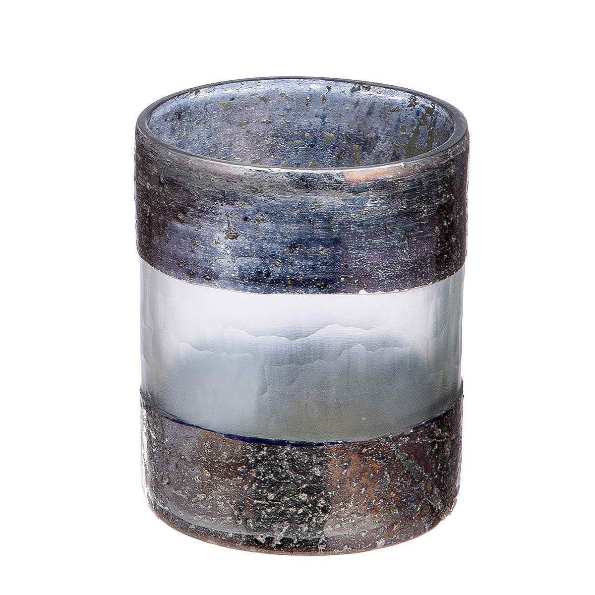 Φανάρι Καταιγίδας Cylindrical "Ramon" Γυάλινο Brown 7x7x9