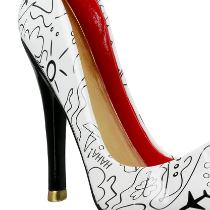 Μπουκαλοθήκη Παπούτσια Μονής Γραμμής Σχεδίασης Συνθετική Ρητίνη Λευκή 23x9x19