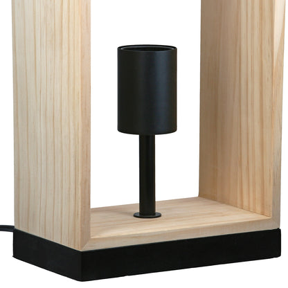 Επιτραπέζιο Φωτιστικό Ξύλο Φυσικά Χρώματα 17x10x36