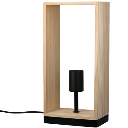 Επιτραπέζιο Φωτιστικό Ξύλο Φυσικά Χρώματα 17x10x36