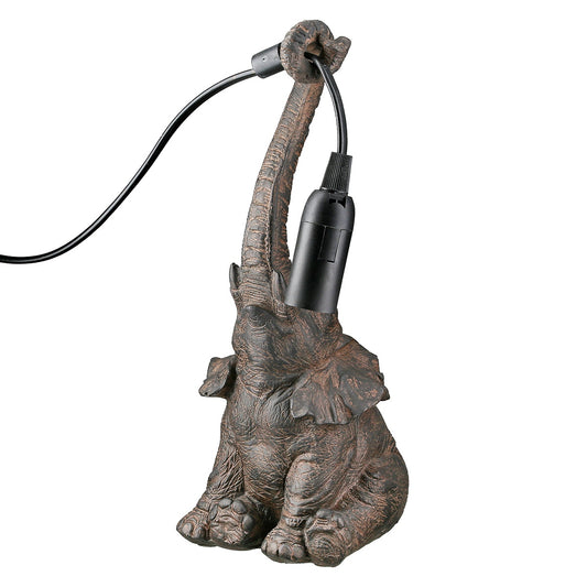 Επιτραπέζιο Φωτιστικό Elephant Συνθετική Ρητίνη Καφέ 12x13x28