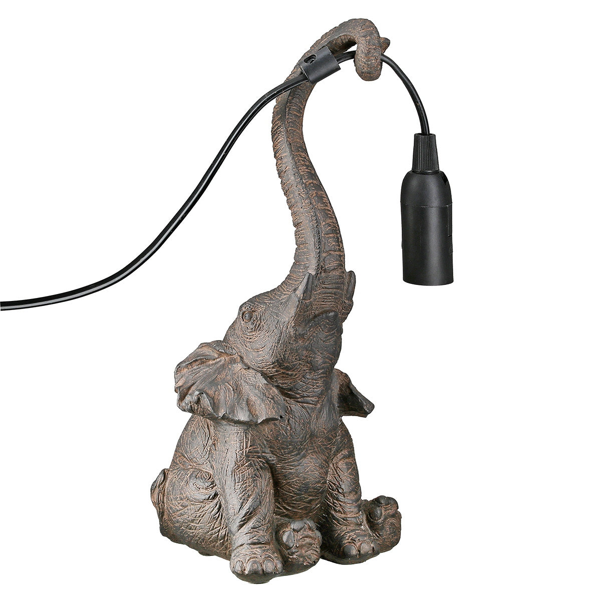 Επιτραπέζιο Φωτιστικό Elephant Συνθετική Ρητίνη Καφέ 12x13x28