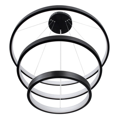 NEMESIS KLV-101-0220-V2 Κρεμαστό Φωτιστικό Οροφής LED 120W 12000lm 180° AC 220-240V IP20 Ρυθμιζόμενο Λευκό CCT με Χειριστήριο από 2700K έως 6000K Dimmable - Lumileds SMD Chip - Μαύρο Ματ - Μ80 x Π80 x Υ80