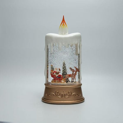 ΕΠΙΤΡΑΠΕΖΙΟ ΔΙΑΚΟΣΜΗΤΙΚΟ ΣΕ ΣΧΗΜΑ ΚΕΡΙΟΥ ΜΕ ΑΓΙΟ ΒΑΣΙΛΗ ΚΑΙ ΕΛΚΥΘΡΟ ΜΕ ΝΕΡΟ ΣΤΟ ΕΣΩΤΕΡΙΚΟ ΦΩΤΙΖΟΜΕΝΟ ΜΠΑΤΑΡΙΑΣ TIMER 15.5x9.5x30