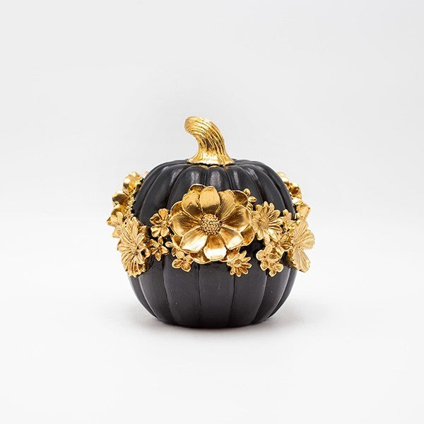 ΔΙΑΚΟΣΜΗΤΙΚΗ ΚΟΛΟΚΥΘΑ ΜΕ ΛΟΥΛΟΥΔΙΑ ΠΟΛΥΡΕΖΙΝ ΜΑΥΡΟ-ΧΡΥΣΟ 14.8x14.4x14.2