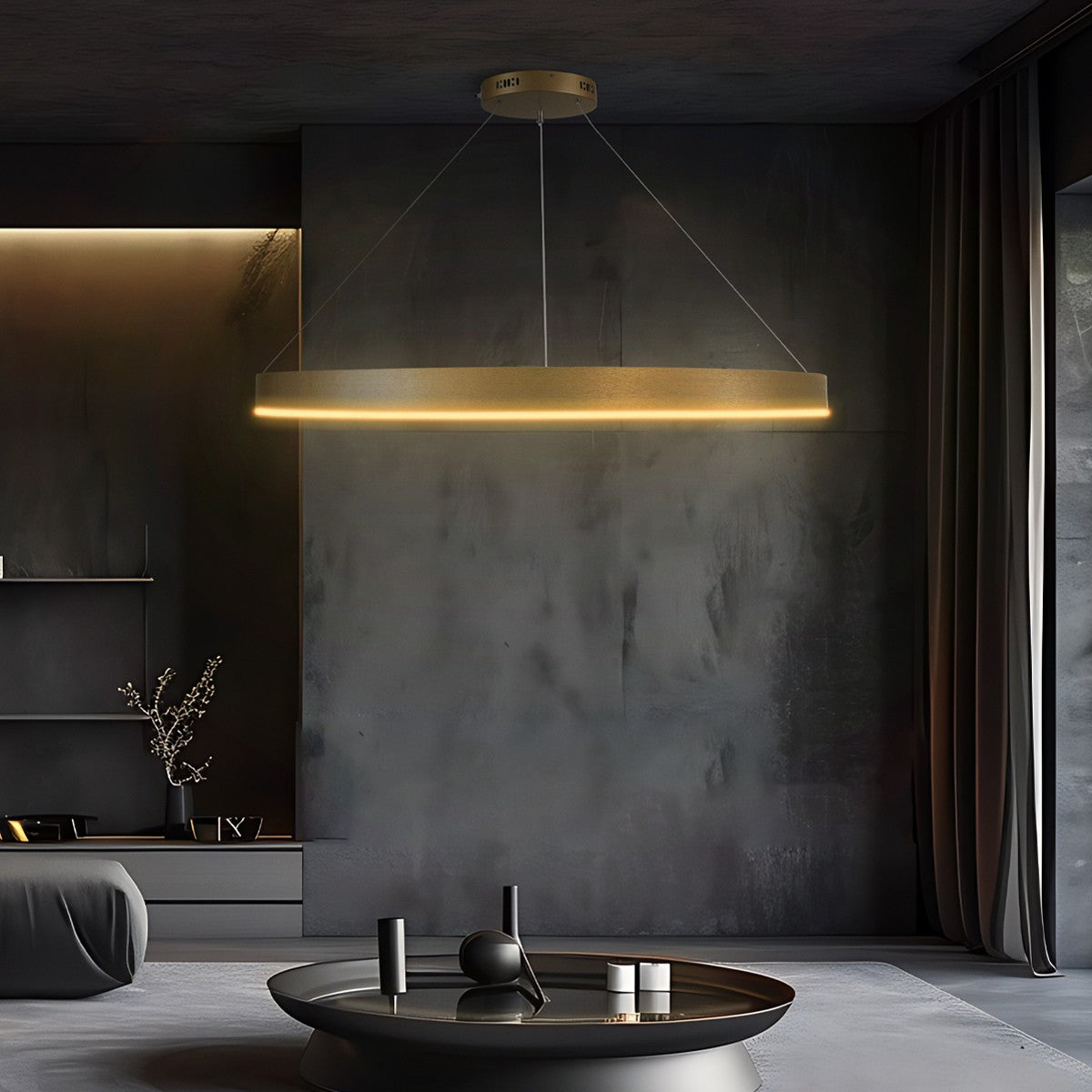 VENOM KLV-101-0195 Κρεμαστό Φωτιστικό Οροφής LED 75W 7500lm 120° AC 220-240V IP20 Ρυθμιζόμενο Λευκό CCT με Χειριστήριο από 2700K έως 6000K Dimmable - Lumileds SMD Chip - Χρυσό Πλατίνα - Μ100 x Π100 x Υ6.5