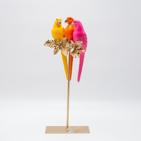 ΕΠΙΤΡΑΠΕΖΙΟ ΔΙΑΚΟΣΜΗΤΙΚΟ ΤΡΙΑ ΠΑΠΑΓΑΛΑΚΙΑ ΠΟΛΥΡΕΖΙΝ ΠΟΛΥΧΡΩΜΟ 16x7.5x36