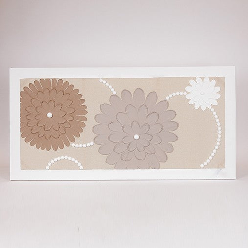 ΠΙΝΑΚΑΣ ΚΑΜΒΑΣ ΛΟΥΛΟΥΔΙΑ ΜΠΕΖ - ΛΕΥΚΟΣ - ΚΑΦΕ 120x3x60