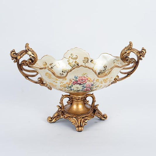 ΦΟΝΤΑΝΙΕΡΑ ΠΟΡΣΕΛΑΝΙΝΗ ΜΕ ΠΟΛΥΡΕΖΙΝ ΛΕΥΚΗ - ΧΡΥΣΗ 42x20x27