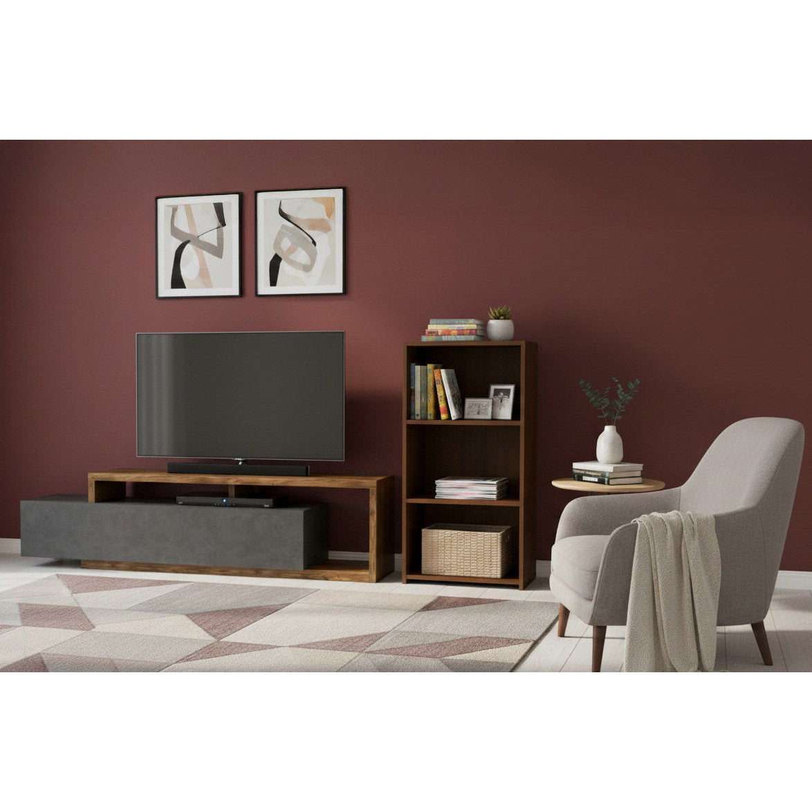Βιβλιοθήκη Eliot 3S Wenge 60x30x108