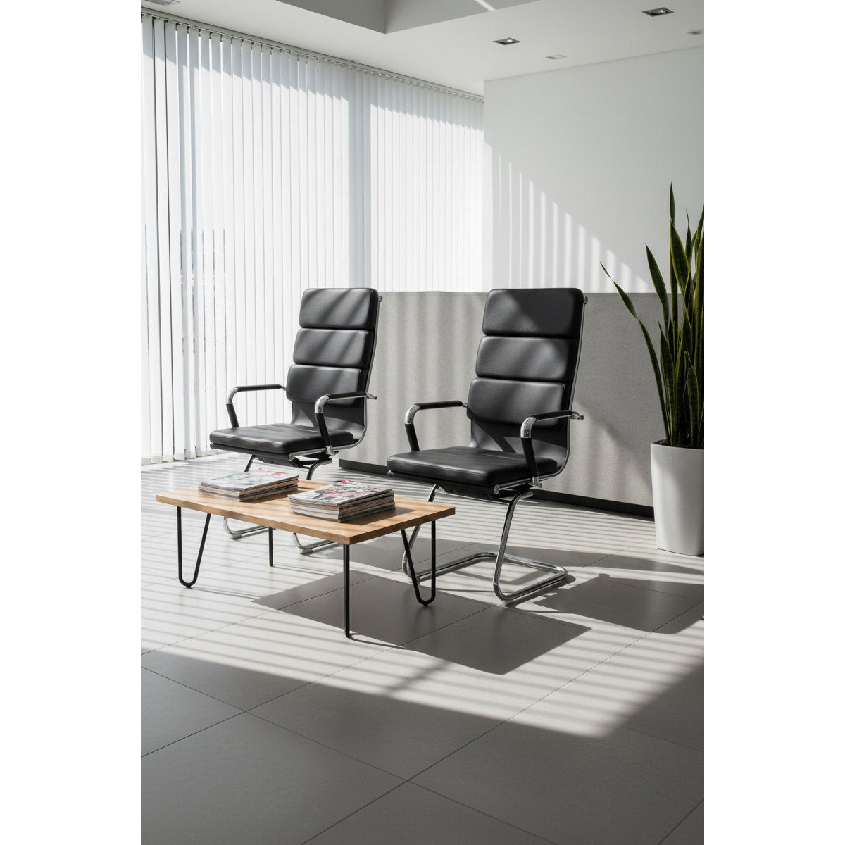 Καρέκλα Υποδοχής Veilstone Reception Μαύρο 55x50x107