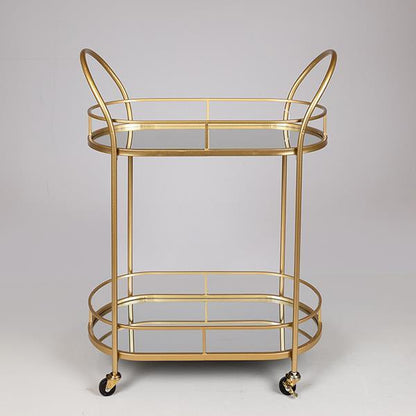 ΤΡΟΛΕΙ ΜΕΤΑΛΛΙΚΟ ΧΡΥΣΟ ΜΕ ΚΑΘΡΕΦΤΗ ΚΑΙ ΡΟΔΑΚΙΑ 60x31x80