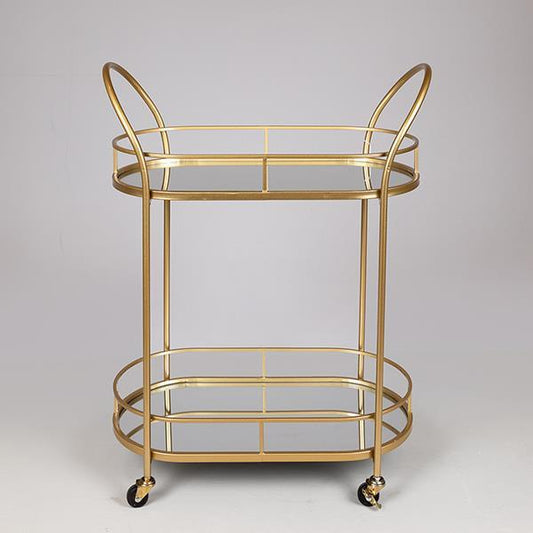 ΤΡΟΛΕΙ ΜΕΤΑΛΛΙΚΟ ΧΡΥΣΟ ΜΕ ΚΑΘΡΕΦΤΗ ΚΑΙ ΡΟΔΑΚΙΑ 60x31x80