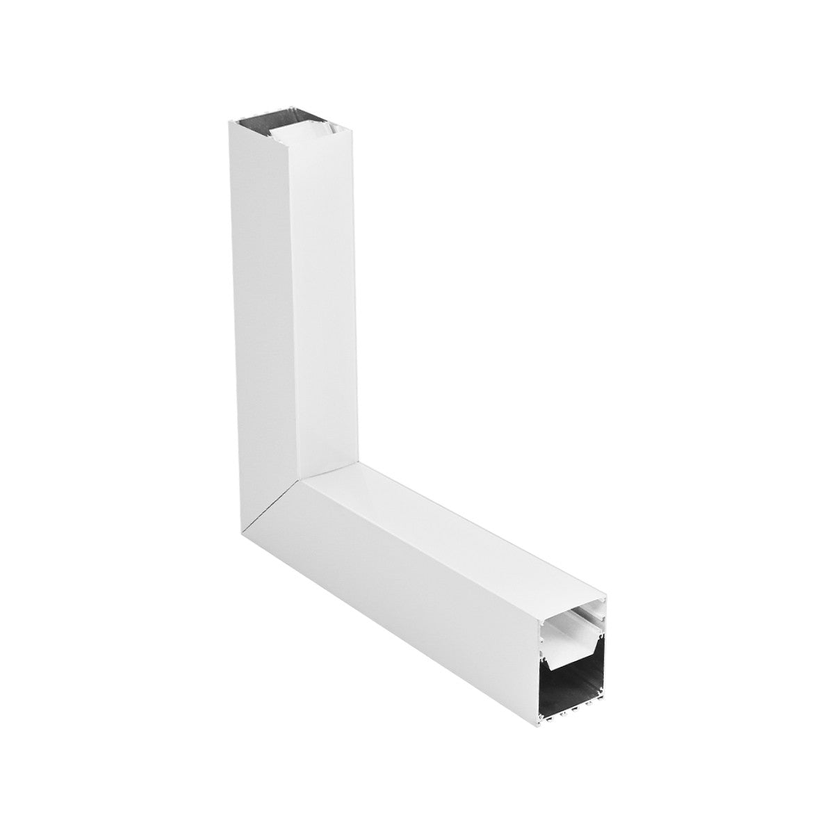 ALP-CORNER-IN90 BRIGHTRAIL 61780 Επιφανειακό / Κρεμαστό Προφίλ Αλουμινίου Γωνία με Λευκό Γαλακτερό Πατητό Κάλυμμα για Ταινίες LED IP20 - Λευκό Ματ - Μ30 x Π5 x Υ7.5cm