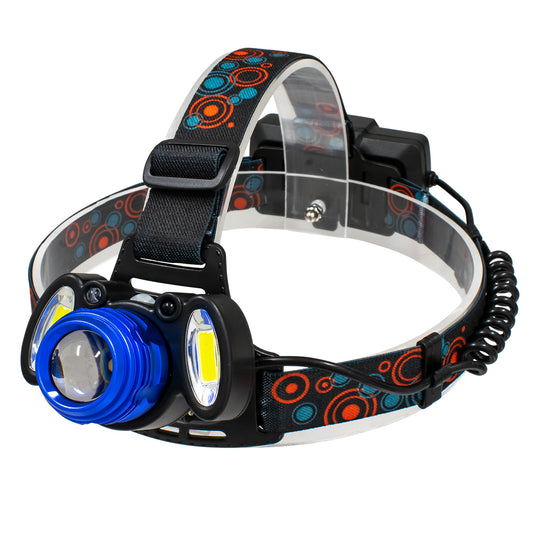 HEADLAMP 79056 Φακός Κεφαλής με Αισθητήρα Hand Swipe LED 20W 2000lm 15~60° DC 5V με USB-C με Επαναφορτιζόμενη Μπαταρία Li-ion 3.7V 2x18650 4800mAh Αδιάβροχο IP54 Ψυχρό Λευκό 6000K - CREE XHP50 & COB Chip - Μ7.5 x Π5.5 x Υ4.8