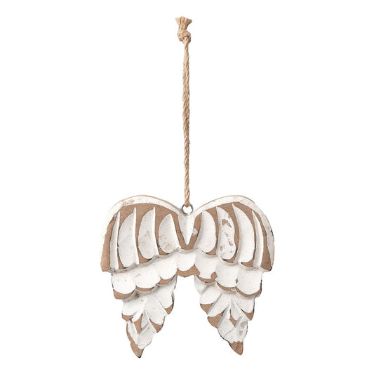Ξύλινο Φτερά Αγγέλου Αντικέ 13εκ