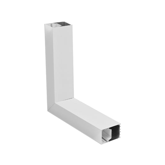 ALP-CORNER-SIDE90 BRIGHTRAIL 61777 Επιφανειακό / Κρεμαστό Προφίλ Αλουμινίου Γωνία με Λευκό Γαλακτερό Πατητό Κάλυμμα για Ταινίες LED IP20 - Λευκό Ματ - Μ30 x Π5 x Υ7.5cm