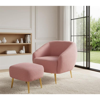 Fuzzy Pink Armchair Set