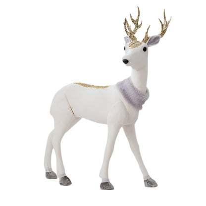 ΒΕΛΟΥΔΙΝΟΣ ΤΑΡΑΝΔΟΣ ΛΕΥΚΟΣ ΜΕ ΧΡΥΣΟ ΓΚΛΙΤΕΡ 37x14x52