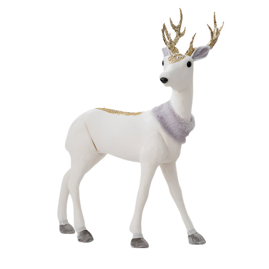 ΒΕΛΟΥΔΙΝΟΣ ΤΑΡΑΝΔΟΣ ΛΕΥΚΟΣ ΜΕ ΧΡΥΣΟ ΓΚΛΙΤΕΡ 37x14x52