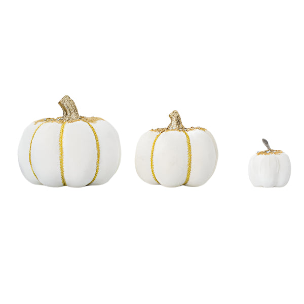 ΒΕΛΟΥΔΙΝΗ ΚΟΛΟΚΥΘΑ ΛΕΥΚΗ ΜΕ ΧΡΥΣΟ ΓΚΛΙΤΕΡ 20x20x16