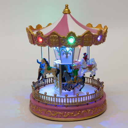 ΚΑΡΟΥΖΕΛ ΜΕ ΖΩΑΚΙΑ ΡΟΖ ΜΕ ΜΕΤΑΣΧΗΜΑΤΙΣΤΗ ΜΕ ΜΟΥΣΙΚΗ ΚΑΙ ΚΙΝΗΣΗ 18x18x24