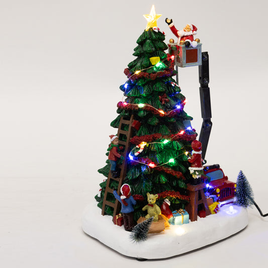 ΔΕΝΤΡΟ ΦΩΤΙΖΟΜΕΝΟ ΜΕ ΑΗ ΒΑΣΙΛΗ ΠΟΥ ΤΟ ΣΤΟΛΙΖΕΙ ΜΟΥΣΙΚΗ ΚΑΙ ΚΙΝΗΣΗ ΜΕ ΜΕΤΑΣΧΗΜΑΤΙΣΤΗ 23x19x32