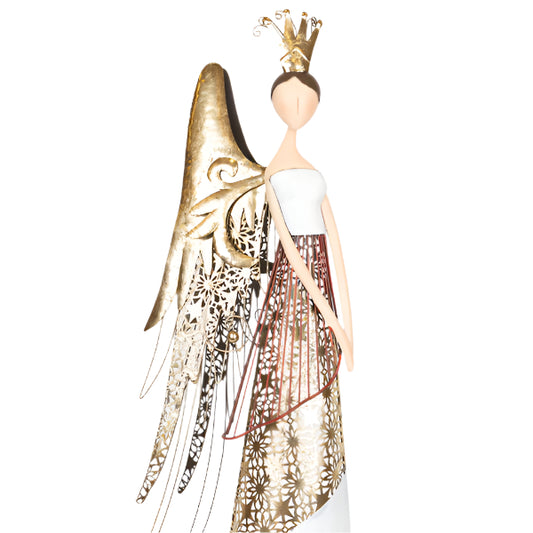 ΜΕΤΑΛΛΙΚΗ ΠΡΙΓΚΙΠΙΣΣΑ ΜΕ ΛΕΥΚΟ ΧΡΥΣΟ ΦΟΡΕΜΑ 31x14x77