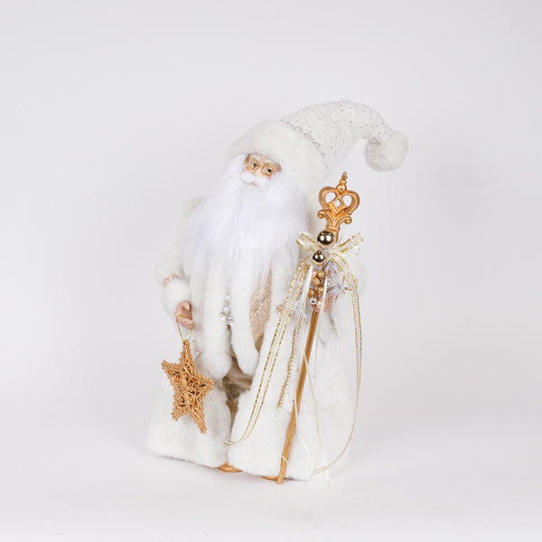 ΑΗ ΒΑΣΙΛΗΣ ΜΕ ΛΕΥΚΗ ΓΟΥΝΑ ΚΑΙ ΧΡΥΣΟ ΣΚΗΠΤΡΟ 28x18x46