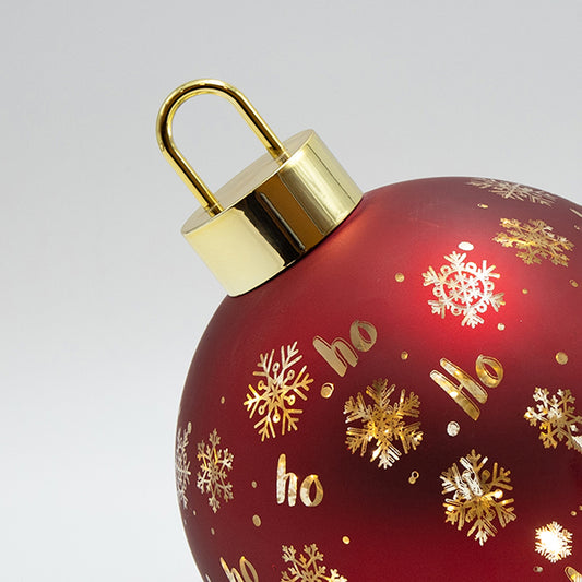 ΦΩΤΙΖΟΜΕΝΗ ΜΠΑΛΑ ΚΟΚΚΙΝΗ ΜΕ ΧΙΟΝΟΝΙΦΑΔΕΣ 18x21.5εκ