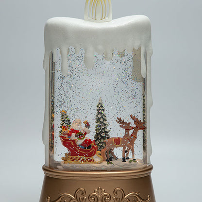 ΕΠΙΤΡΑΠΕΖΙΟ ΔΙΑΚΟΣΜΗΤΙΚΟ ΣΕ ΣΧΗΜΑ ΚΕΡΙΟΥ ΜΕ ΑΓΙΟ ΒΑΣΙΛΗ ΚΑΙ ΕΛΚΥΘΡΟ ΜΕ ΝΕΡΟ ΣΤΟ ΕΣΩΤΕΡΙΚΟ ΦΩΤΙΖΟΜΕΝΟ ΜΠΑΤΑΡΙΑΣ TIMER 15.5x9.5x30