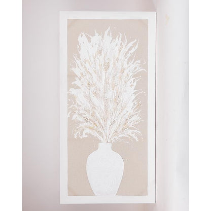 ΠΙΝΑΚΑΣ ΚΑΜΒΑΣ ΒΑΖΟ ΜΕ ΣΤΑΧΥΑ ΜΠΕΖ - ΛΕΥΚΟΣ 62x5x122