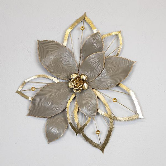 ΔΙΑΚΟΣΜΗΤΙΚΟ ΤΟΙΧΟΥ ΛΟΥΛΟΥΔΙ ΜΕΤΑΛΛΙΚΟ ΧΡΥΣΟ - ΓΚΡΙ 68x6x64