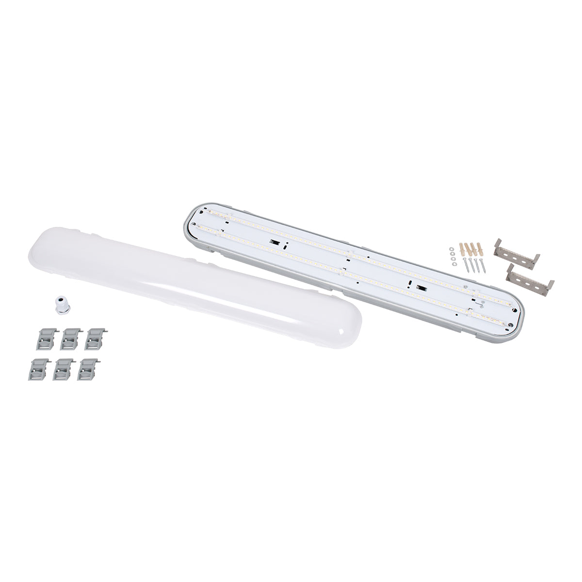 60170 LED Γραμμικό Βιομηχανικό Φωτιστικό Tri-Proof 60cm 24W 2785lm 120° AC 220-240V Αδιάβροχο IP65 Μ60 x Π10.5 x Υ8cm Ψυχρό Λευκό 6000K