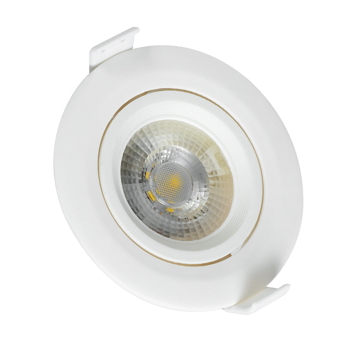 DE VALERA 60183 Χωνευτό Κινούμενο Downlight Σποτ LED 5W 485lm 60° AC 220-240V IP20 Φυσικό Λευκό 4500K - Bridgelux SMD Chip & TÜV SÜD Driver - Λευκό Ματ - Μ9 x Π9 x Υ4 / Q8