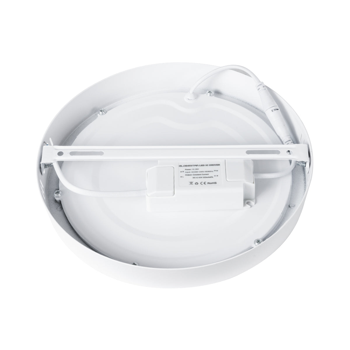 60201 Εξωτερικό LED Panel Φ22cm 20W 2120lm 120° AC 220-240V IP20 Φ22.2 x Υ3cm Φυσικό Λευκό 4500K